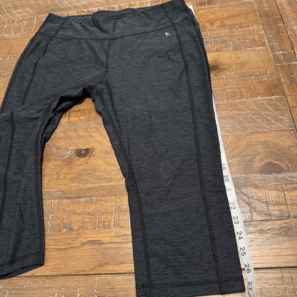 DanSkin Now Leggings Large 12-14 Workout Pants Exercise Dark Gray Gym Gear - Picture 5 of 7